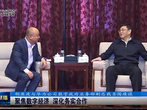 胡亞波與華爲公司數字政府業務部副總裁聖國座談  聚焦數字經濟 深化務實合作